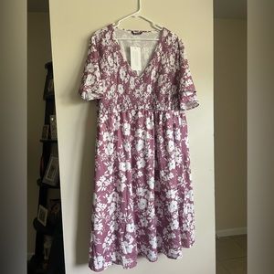 Pink floral dress